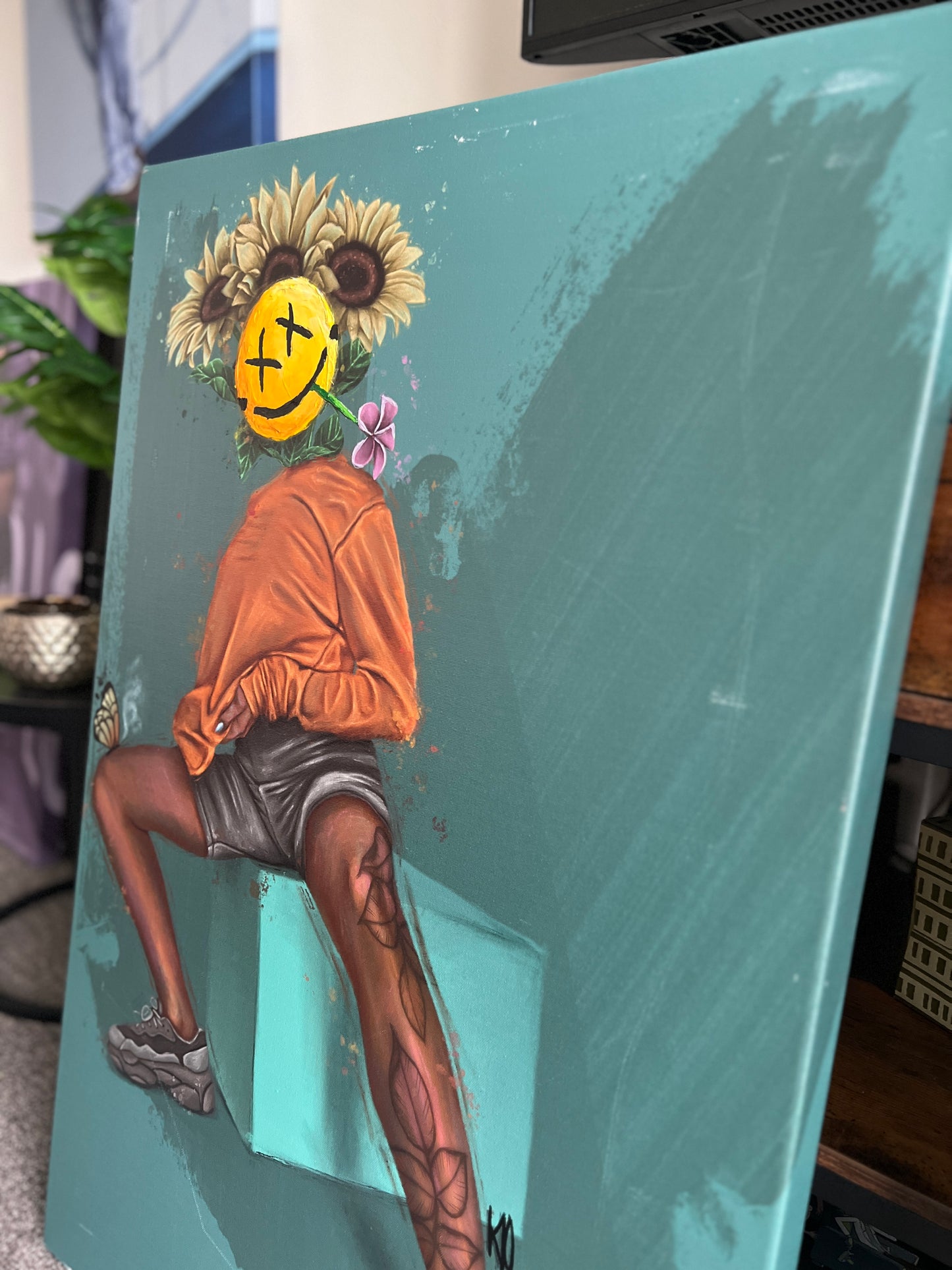 Just Act Natural Canvas Mixed Media Print (1 of 1)
