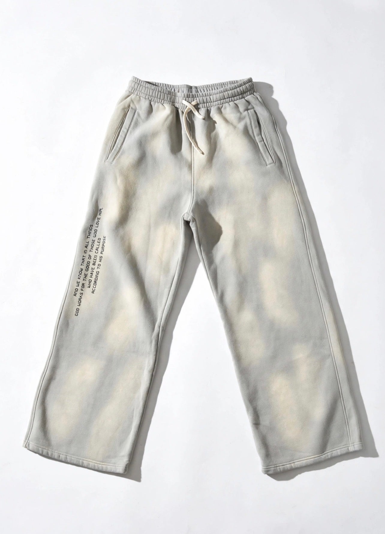 Romans 8:28 Unisex Wide Leg Fleece Sweatpants
