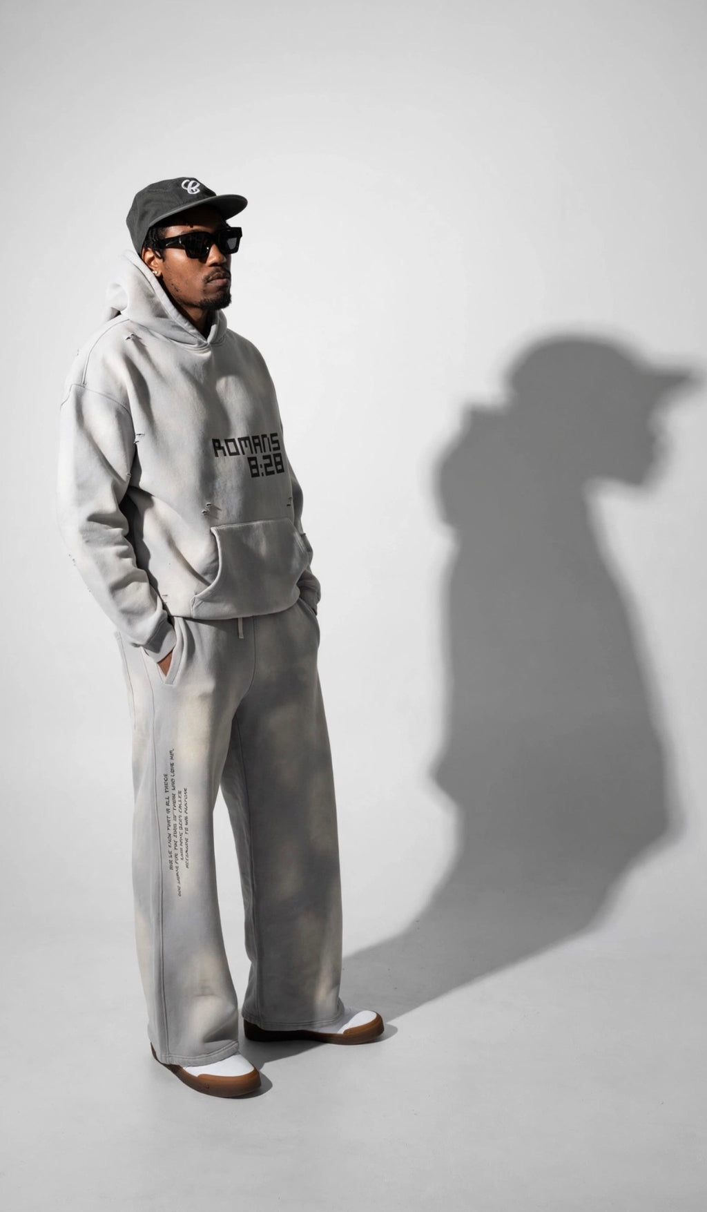 Romans 8:28 Unisex Wide Leg Fleece Sweatpants