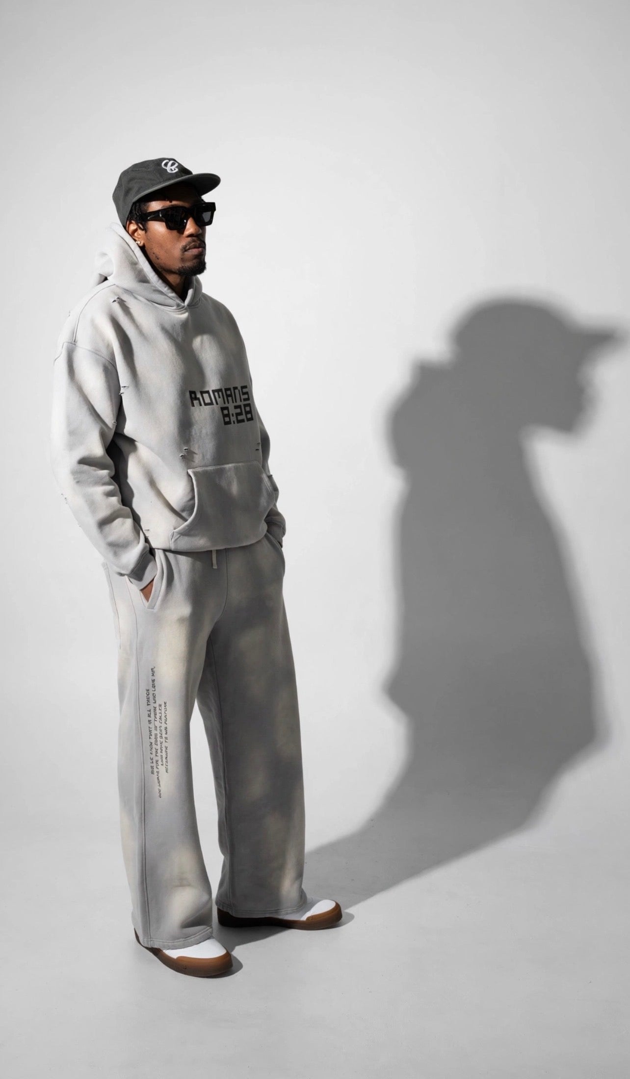 Romans 8:28 Unisex Wide Leg Fleece Sweatpants