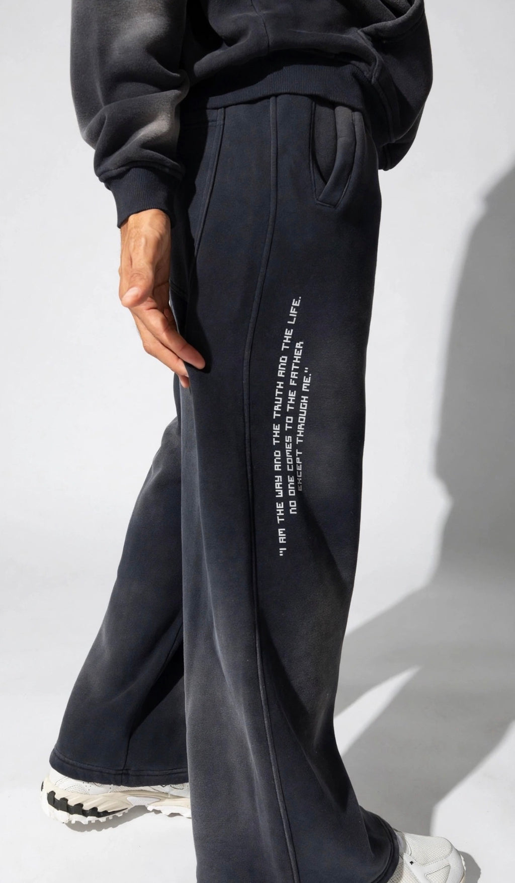 John 14:6 Unisex Wide Leg Fleece Sweatpants
