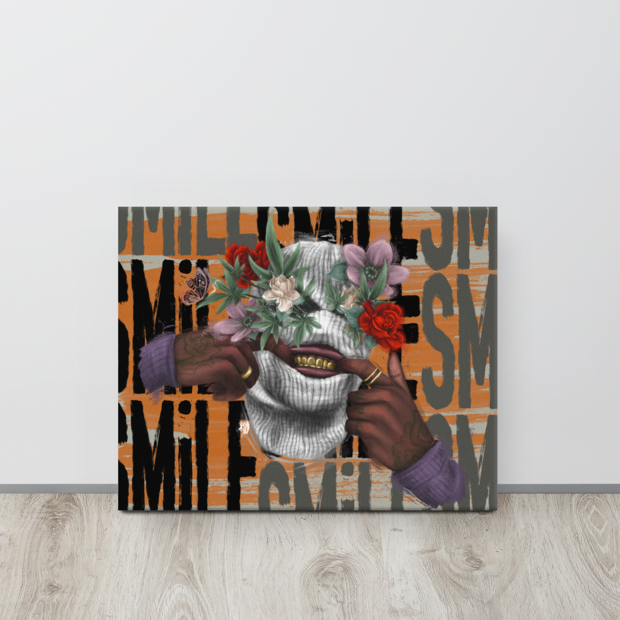 Smile… I Got Weed Canvas Print (no gold leaf)