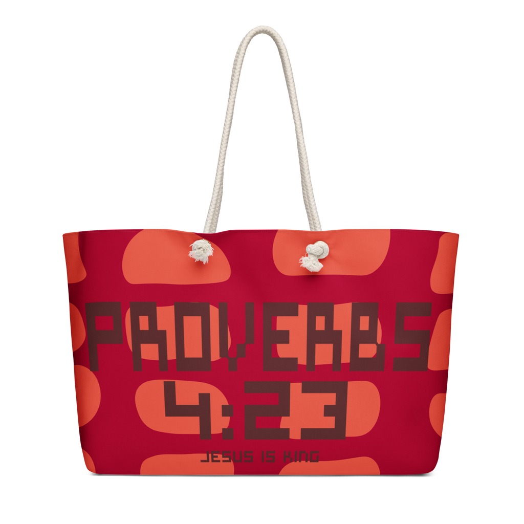Proverbs 4:23 Oversized Weekend Bag