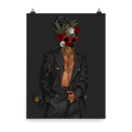 Buds & Roses Poster Print (Black)