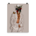 Buds & Roses Poster Print (White)